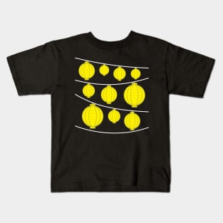 Lanterns | Yellow Kids T-Shirt